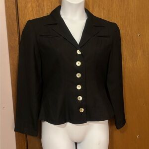 Misho Black Women's Blazer with Button Detail 100% Silk